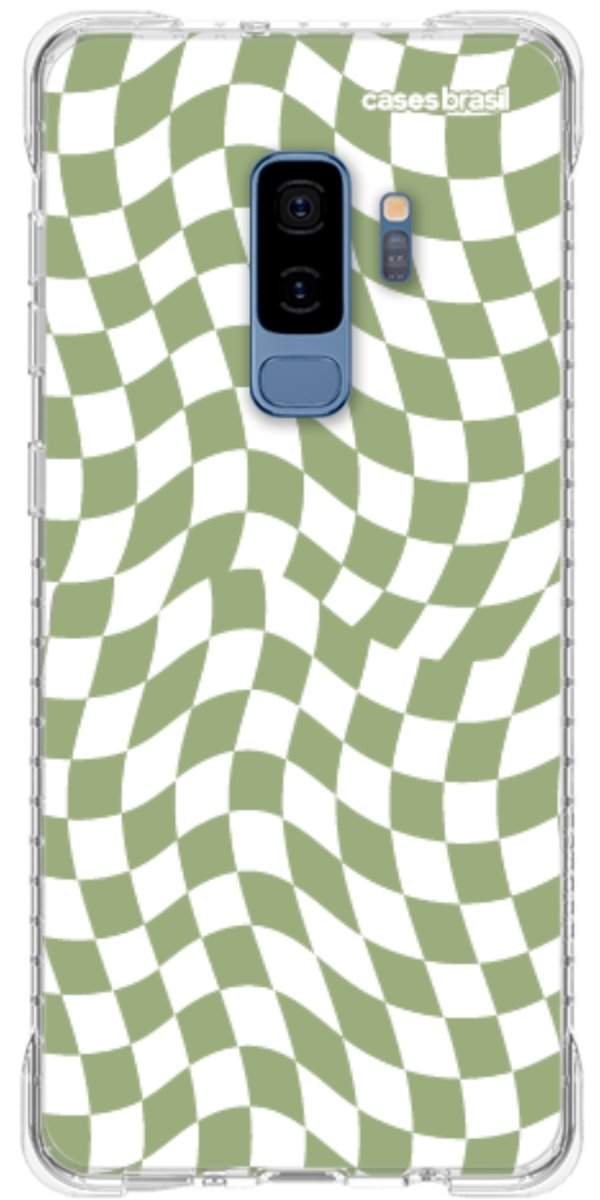 Capinha para Celular Xadrez Ondulado Verde