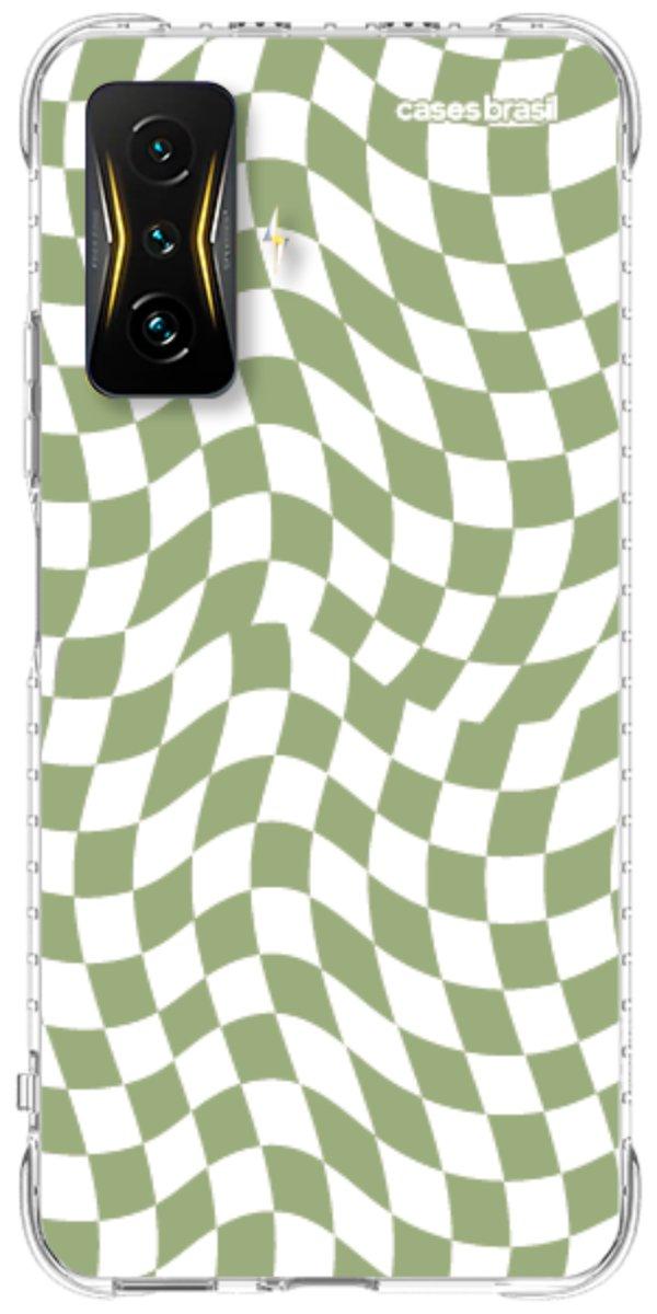 Capinha para Celular Xadrez Ondulado Verde