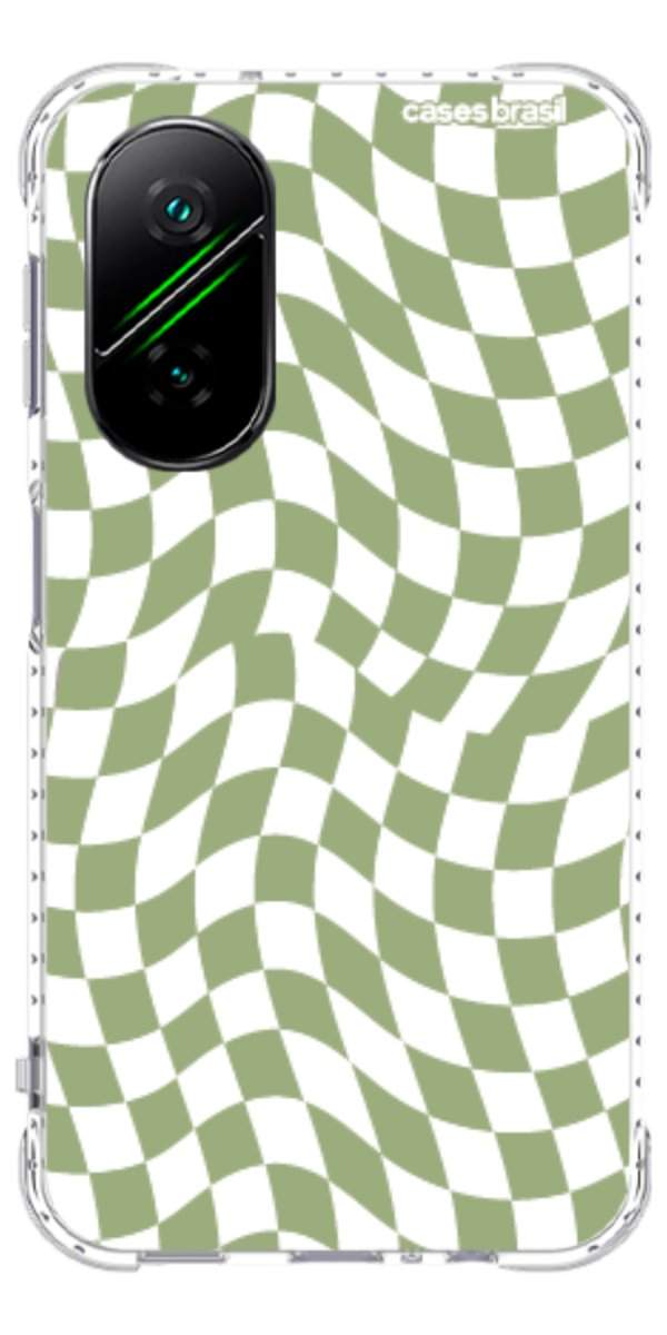 Capinha para Celular Xadrez Ondulado Verde