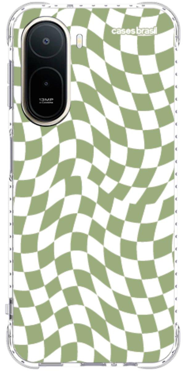 Capinha para Celular Xadrez Ondulado Verde