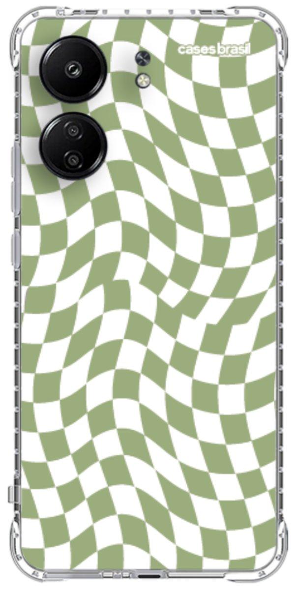 Capinha para Celular Xadrez Ondulado Verde