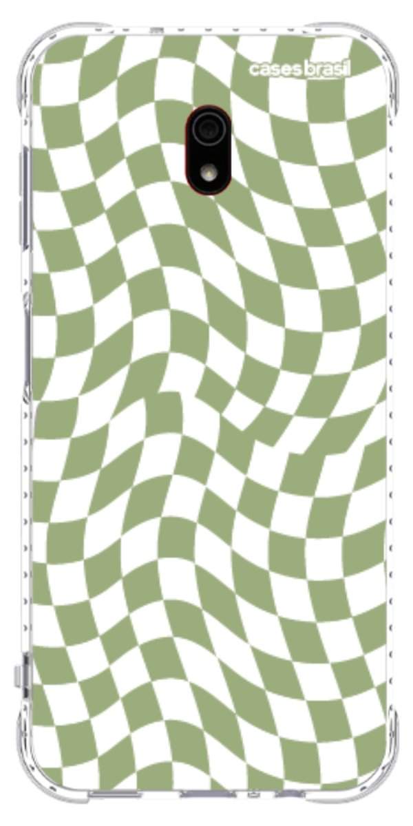 Capinha para Celular Xadrez Ondulado Verde