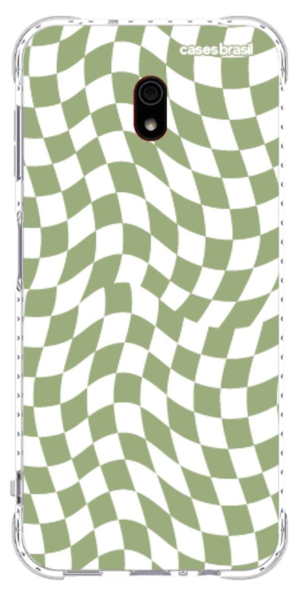 Capinha para Celular Xadrez Ondulado Verde