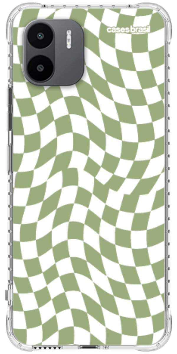 Capinha para Celular Xadrez Ondulado Verde