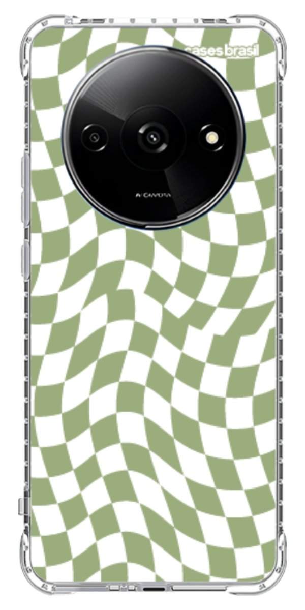 Capinha para Celular Xadrez Ondulado Verde