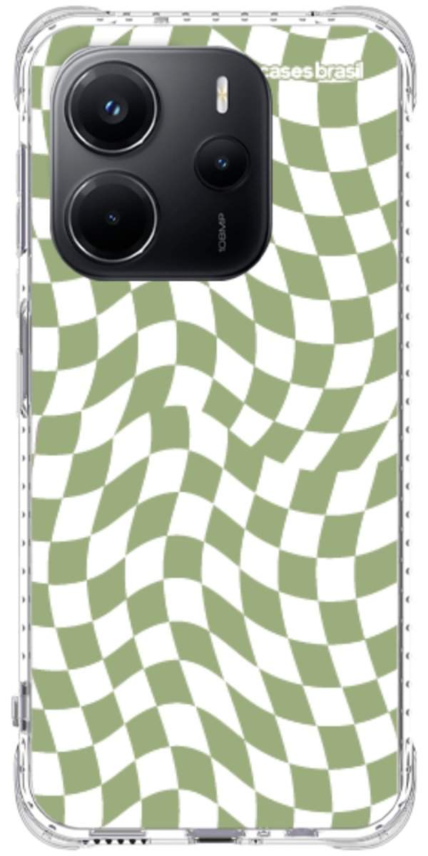 Capinha para Celular Xadrez Ondulado Verde