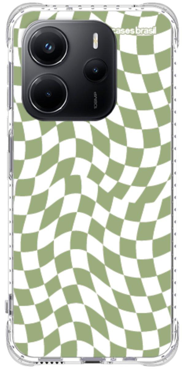 Capinha para Celular Xadrez Ondulado Verde